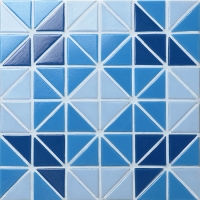 Roda Santorini TRG-SA-WH1-Azulejo de piscina, telha de triângulo, cores de azulejo de piscina