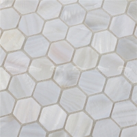 Coquille naturelle Hexagone BOZ904E4-mère de la tuile hexagonale de perle, mère de barreur de carille de perle dosseret, mère de la tuile de barre oblique de la cuisine de perle