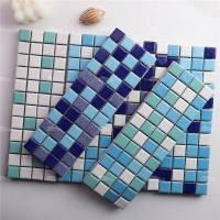 23x23mm Granule Matte Surface Square Porcelain Mixed Blue HMF8007-pool mosaics, swimming pool mosaic tiles, swimming pool tiles suppliers