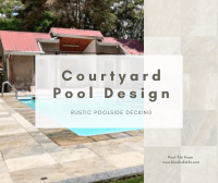 Courtyard Pool Design, Rustic Poolside Decking-porcelain pool pavers, outdoor swimming pool tiles, pool tile online, stainless steel ladder pool