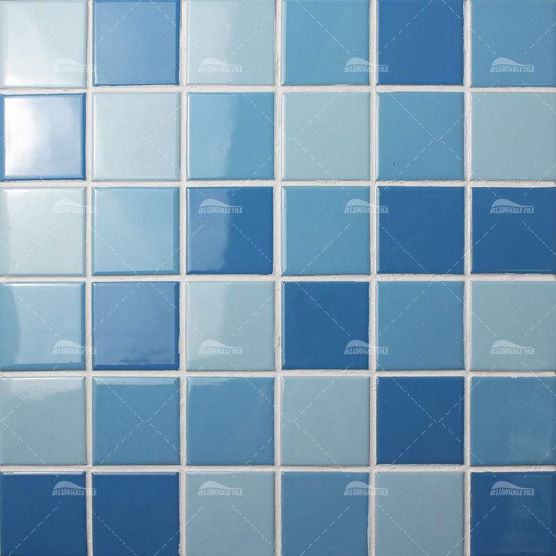 2x2 blend blue pool tile