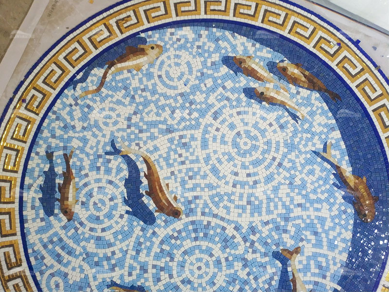 beautiful pool mosaic art