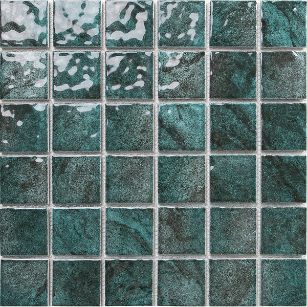 48mm x 48mm Ink-Jet Porcelain Pool Mosaic Tile KGH6701 - Vibrant Green.jpg