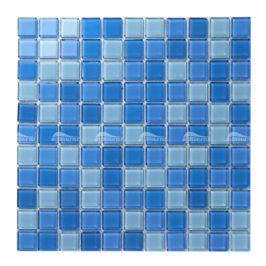 blue mix glossy surface Crystal Glass pool mosaic tile BGI001F2.jpg