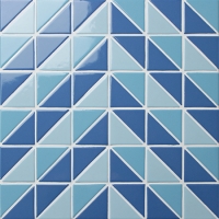 Pino de Santorini TR-SA-PT-Mosaico del triángulo, mosaico del triángulo, modelo del mosaico del triángulo, mosaicos de la piscina