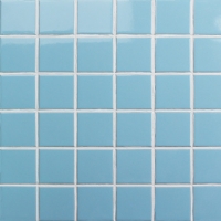 48x48mm Square Glossy Glazed Porcelain Blue BCK629-Mosaic tile, Ceramic mosaic, Swimming pool ceramic mosaic tiles