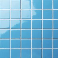 48x48mm Square Glossy Glazed Porcelain Blue BCK628-Mosaic tiles, Ceramic mosaic, Ceramic mosaic supplies