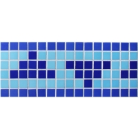 Diseño azul del triángulo de la frontera BGEB005-Azulejos Mosiac, borde de mosaico de vidrio, patrones de mosaico de la frontera
