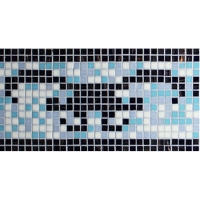 Mélange Bleu-Bordure BGAB002-Carrelage en mosaïque, Carrelage mosaïque en verre, Carrelage mosaïque en gros