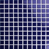 25x25mm Square Glossy Glazed Porcelain Cobalt Blue BCI612-Mosaic tile, Ceramic mosaic, Glazed mosaic tile, Blue pool tiles Mosaic