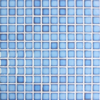 23x23mm Square Glossy Crystal Glazed Porcelain Blue BCH607-Mosaic tile, Pool ceramic mosaic, Blue pool tile wholesale prices
