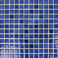 23x23mm Square Glossy Crystal Glazed Porcelain Cobalt Blue BCH612-Mosaic tile, Square ceramic mosaic, China ceramic mosaic tile, Swimming pool tile blue
