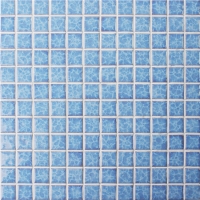 23x23mm Blossom Surface Square Glossy Porcelain Blue BCH609-Mosaic tile, Ceramic mosaic, Glazed Swimming pool tile, Crystal pool mosaic tile