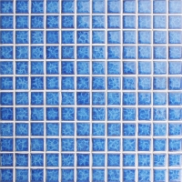 23x23mm Blossom Surface Square Glossy Porcelain Blue BCH610-Mosaic tile, Ceramic mosaic, Glossy ceramic mosaic tile, Swimming pool tile for sale