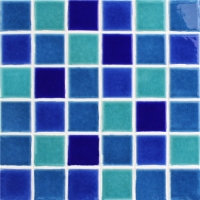 Craquelure Frozen Bleu BCK010-Carrelage mosaïque, Carrelage céramique mosaïque, Carrelage bleu piscine, Carrelage mosaïque craquelé
