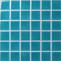 48x48mm Ice Crackle Surface Square Glossy Porcelain Blue BCK701-Pool tiles, Pool mosaic, Ceramic mosaic tile, Outdoor ceramic mosaic 