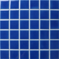 48x48mm Ice Crackle Surface Square Glossy Porcelain Dark Blue BCK604-Mosaic tile, Ceramic mosaic, Broken mosaic tiles for sale