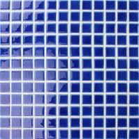 23x23mm Heavy Ice Crackle Surface Square Glossy Porcelain Dark Blue BCH605-Mosaic tile, Ceramic mosaic, Swimming pool mosaic tile, Ceramic mosaic tile backsplash