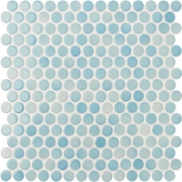 便士圆蓝色CZG007A-马赛克瓷砖，陶瓷马赛克，圆形马赛克瓷砖模式