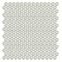 Diameter 19mm Penny Round Glossy Porcelain White BCZ703-Mosaic tiles, Ceramic mosaic, White penny round mosaic 