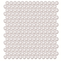 Diameter 19mm Penny Round Glossy Porcelain White BCZ901-Pool mosaic, Swimming Pool mosaic, Ceramic mosaic, White round mosaic tile