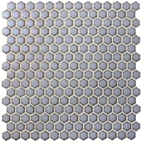 Diameter 19mm Hexagon Glossy Porcelain Blue BCZ605-Mosaic tile, Pool tiles, Hexagon pool tile, Ceramic mosaic manufacturer