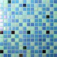 Chromatic Blue Mix BGE010-Pool tile, Glass mosaic, Glass mosaic pool tile