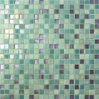 Square Green Mixed BGC004-Pool tiles, Pool mosaic, Glass mosaic, Glass mosaic kitchen backsplash