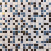 Iridescent Square Blue Mix BGC024-Pool tile, Swimming pool mosaic, Glass mosaic, Glass mosaic tile pool