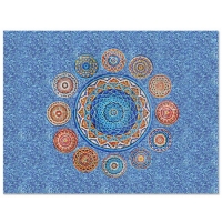 Mandalas KZO040MY-Arte de la piscina de azulejos, arte de la piscina de mosaico, mosaico de la piscina de arte, azulejos de la piscina de mosaico de vidrio
