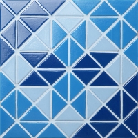 Santorini Blossom TRG-SA-BL-Azulejos de la piscina, azulejo del triángulo, azulejo inferior de la piscina