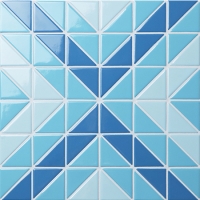 Santorini Square TR-SA-SQ-Mosaïque triangulaire, mosaïque triangulaire, motif mosaïque triangulaire, carreaux mosaïques de piscine