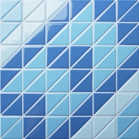 Santorini Windmill TR-SA-TWM-Triangle mosaic, Triangle mosaic tile, Triangle mosaic pieces, Pool mosaic tiles