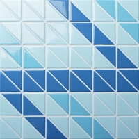Fita Santorini TR-SA-R-Triângulo mosaico, Triângulo mosaico, triângulo mosaico peças, piscina mosaicos