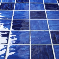 95x95mm Ripple Surface Square Porcelain Mixed Blue BCP001-Mosaic tile, Ceramic mosaic tiles, Wave swimming pool mosaic tiles, Mosaic tiles from China