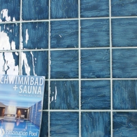 Onda Azul Gris BCP701-Azulejos de mosaico, Mosaico de porcelana, Azulejo de piscina de China, Azulejo de piscina azul