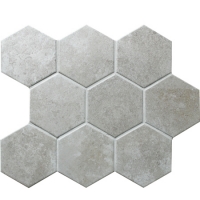 Hexagon Tile Matte Ceramic BCZ910-Ceramic mosaic tiles, Ceramic mosaic flooring, Ceramic mosaic floor tiles, 