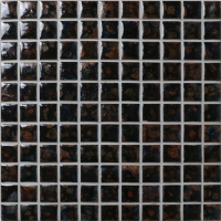 25x25mm Square Glossy Porcelain Bronze BCI916-Ceramic mosaic, Ceramic mosaic tile, Ceramic tile pool coping 