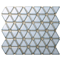 Triangle Tile Ceramic Pale Blue BCZ626A-blue mosaic tiles bathroom, triangle mosaic tile, porcelain tiles for swimming pools