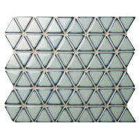 Triangle Tile Ceramic Light Green BCZ715A-mosaic porcelain tile, triangle tile, green pool mosaic