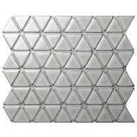 Triangle Tile Ceramic Light Grey BCZ312A-grey mosaic tiles bathroom, mosaic tiles for shower walls, porcelain mosaic tile backsplash