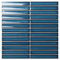 Bande bleu foncé BCZ629Z-carreaux de mosaïque bleu salle de bain, carreaux de mosaïque en porcelaine, tuiles de cuisine mosaïque