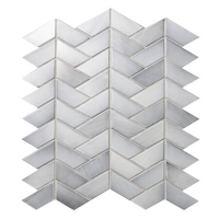 Trapezoid Tile Ceramic Light Grey BCZ931A-tiny mosaic tiles, mosaic tiles grey, mosaic tile sheets sale