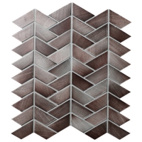 Trapezoid Tile Ceramic Dust Grey BCZ932A-grey mosaic tiles, porcelain wall tiles, mosaic kitchen tiles