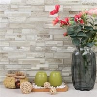 Linear Inkjet Crystal Glass BGZ003M1-bathroom glass tile, mosaic tile wall, glass kitchen tiles for backsplash