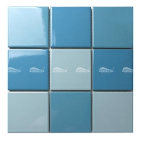 97x97mm Square Glazed Porcelain Mixed Blue BMG002A1-pool tiles wholesale, ceramic pool tile, pool tile suppliers