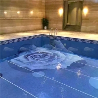 Série de fleurs d\'art de piscine-carreaux de gros de mosaïque de piscine, art de tuile de piscine, art de piscine