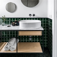 Arabesque vert foncé BCZ701E2-carreaux muraux de salle de bains, tuile arabesque, approvisionnement en tuiles de piscine