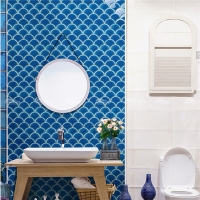 Frozen Fan Shape Crackle BCZ714-B-moroccan fish scale tile,blue bathroom wall tiles,pool mosaic wholesale tiles