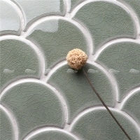 Frozen Fan Shape Crackle BCZ317-fan shape mosaic tile, mosaic bathroom wall tiles,mosaic tile shower wall